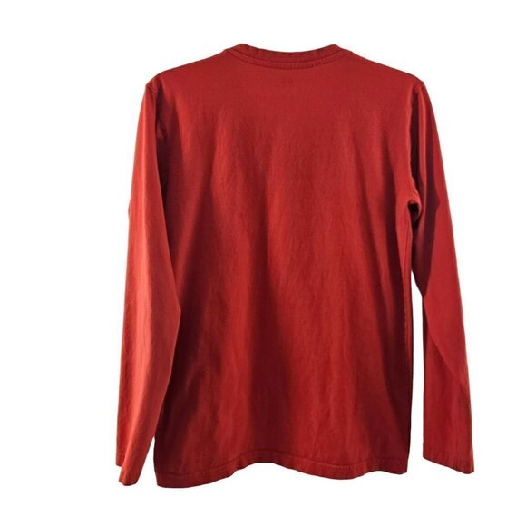 Armani Exchange A/X Women’s Size Small Red V-Neck Long Sleeve Cotton T-shirt - Picture 2 of 15